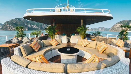 Halong Catamaran Cruise: Relaxing And Sunbathing On The Sundeck