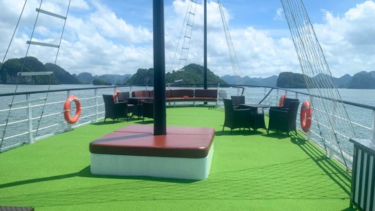 Phoenix Day Cruise: Airy Sundeck with Green artificial grass