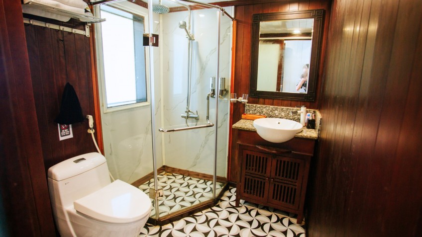 Phoenix Cruise: Cozy Bathroom with Sea-view Window