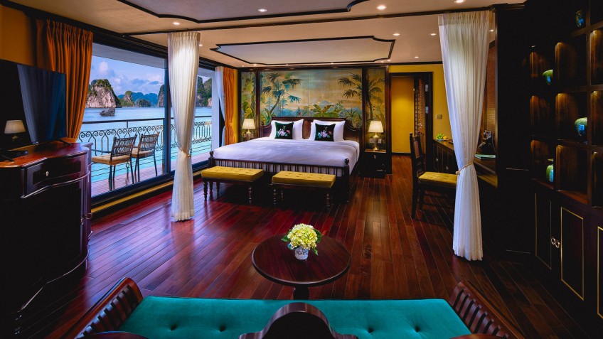 Indochine Premium Cruise: Pretty room in Indochinese design