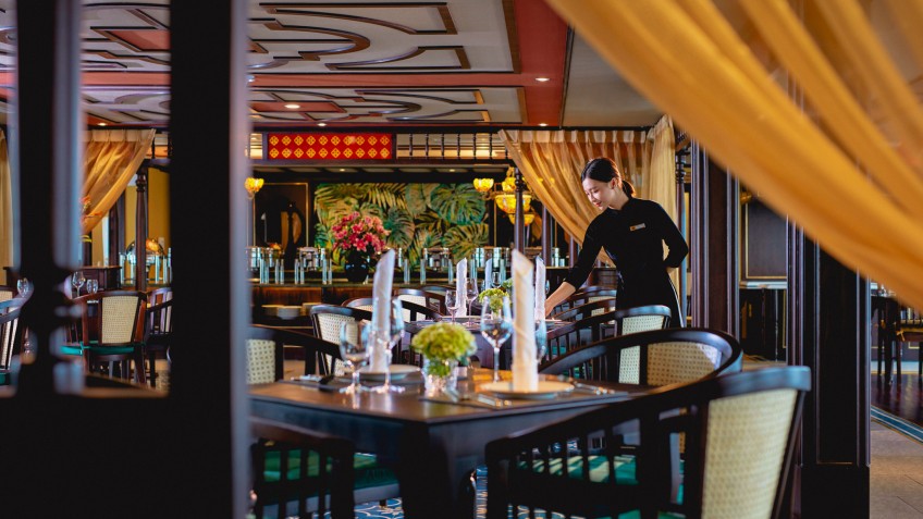 Indochine Premium Cruise: Savor meals in the opulent Tonkin Restaurant