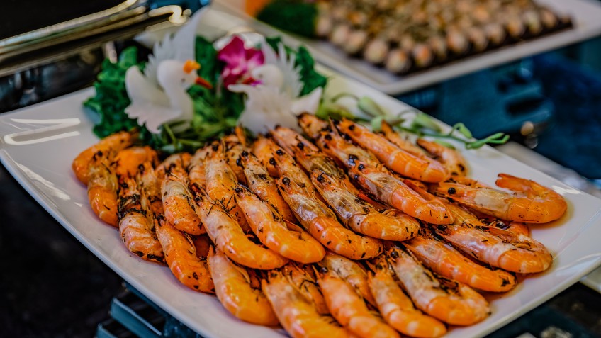 Amethyst Day Cruise: Many seafood options for buffet