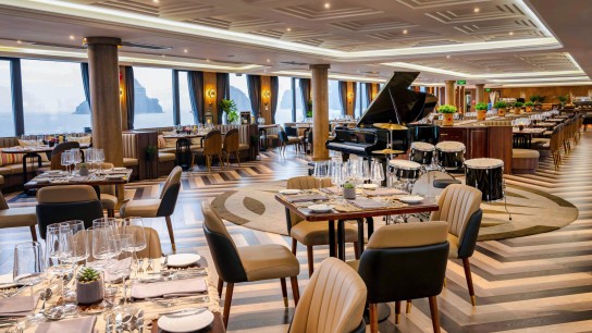 Ambassador Day Cruise: The whole view of onboard restaurant