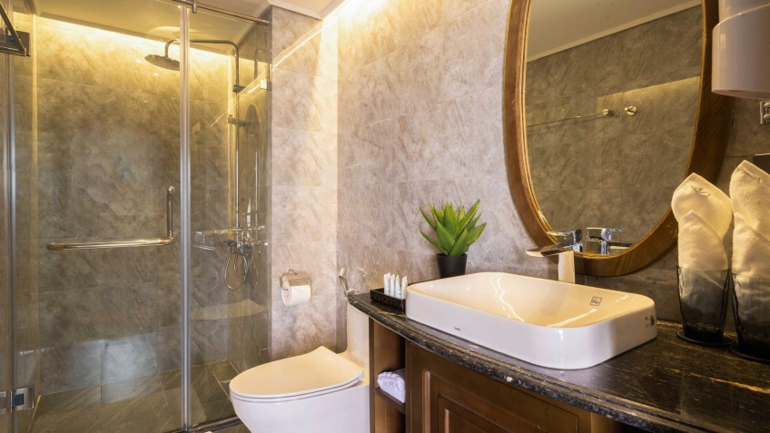 Ambassador Day Cruise: A high-amenity bathroom