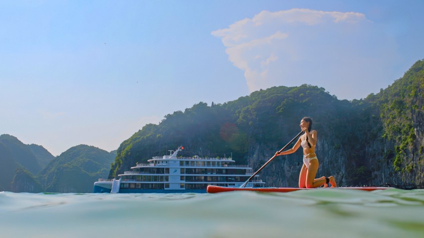 Capella Cruise: SUP unique activity on Capella Cruise