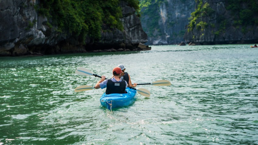 Elite of the Seas Cruise: Kayaking in serene part of Lan Ha Bay