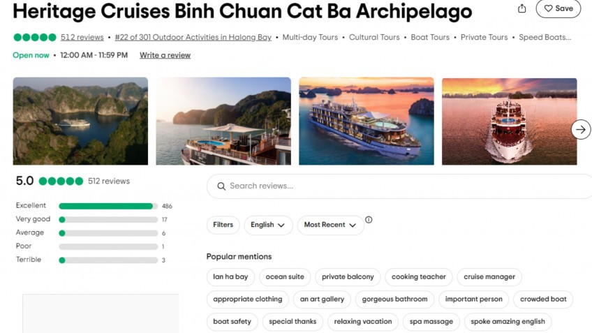 Heritage Cruise Binh Chuan: Heritage Cruise on Tripadvisor
