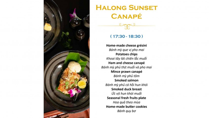 Hermes Cruise: Halong Sunset Canape