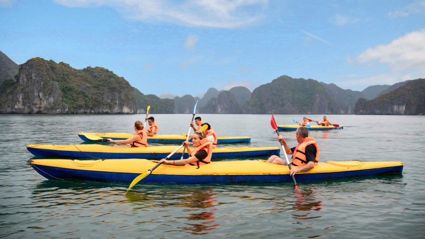 Jade Sails: Kayaking in tranqil water