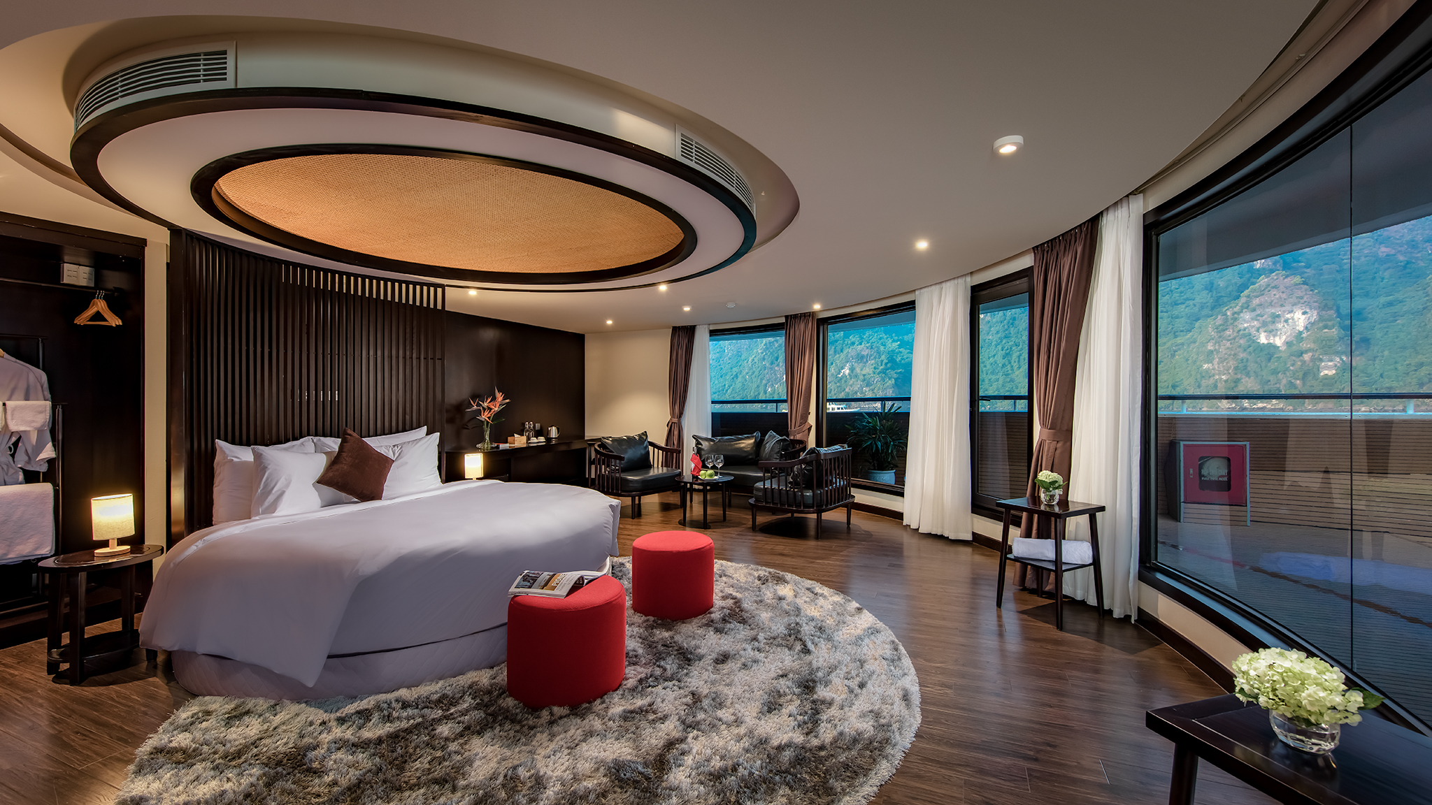 Opulent president suite on Mon Cheri luxury cruise