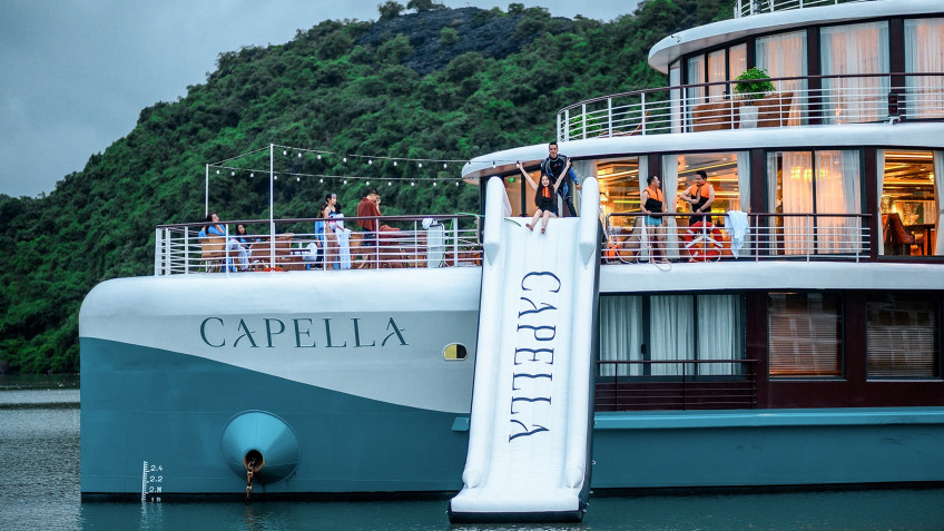 Capella Cruise: Unique waterslide from Capella cruise