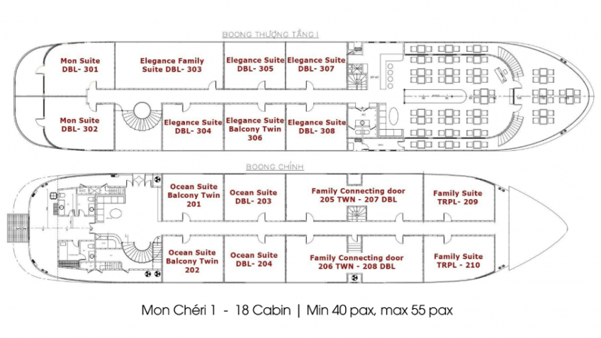 Mon Cheri Cruise: Mon Cheri 1 Deckplan